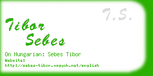 tibor sebes business card